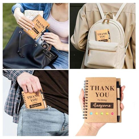 1PC Notebook And Memo Book Set With Memo And Pen, Kraft Paper Cover, Office/School/Gift Appreciation Supplies, Suitable As Gifts For Employees/Colleagues/Teachers/Parents in Saudi Arabia