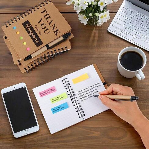 1PC Notebook And Memo Book Set With Memo And Pen, Kraft Paper Cover, Office/School/Gift Appreciation Supplies, Suitable As Gifts For Employees/Colleagues/Teachers/Parents in Saudi Arabia