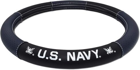 Elektroplate Officially Licensed US Navy Premium Steering Wheel Cover - Small Size - Fits Cars with Diameter 13.9" to 14.6" in Saudi Arabia