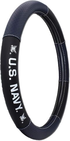Elektroplate Officially Licensed US Navy Premium Steering Wheel Cover - Small Size - Fits Cars with Diameter 13.9" to 14.6" in Saudi Arabia