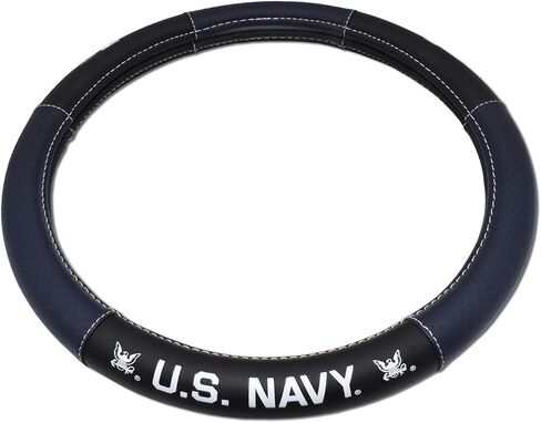 Elektroplate Officially Licensed US Navy Premium Steering Wheel Cover - Small Size - Fits Cars with Diameter 13.9" to 14.6" in Saudi Arabia