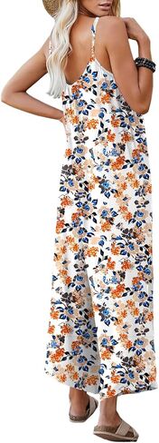 بدلة نسائية صيفية غير رسمية بدون أكمام بحمالات رفيعة بوهو واسعة الأرجل ثوب فضفاض أنيق موضة 2025 ملابس عصرية in Kuwait