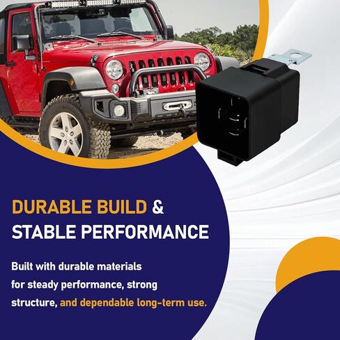 2-Pack Engine Cooling Fan Motor Relay Compatible with Jeep Wrangler 2009–2016, Replaces 56055667AA 56055667AB, Cooling Fan Relay Replacement in Kuwait