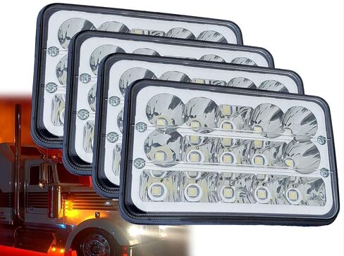 Front Grille Deer Moose Brush Bumper Guard Large Compatible with Volvo VNL 2018 and newer PLUS Bracket, Logo with Stripe, 4x 6" LED Headlights, Wipers, License Plate Holder and Frame, Vest in Kuwait