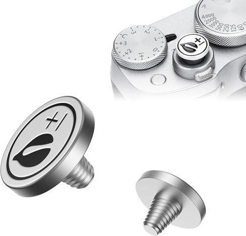 زر تحرير ناعم لكاميرا JJC، زر الغالق لكاميرات Fuji Fujifilm X-T5 X-T4 X-T30 II X-PRO3 X00VI X100V X100 X-E4 X-E3 Leica Q3 M10 M9 Sony RX10 IV RX10 III، نمط فتحة ذهبية in Kuwait