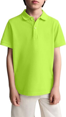 قمصان بولو للأولاد بأكمام قصيرة زي مدرسي كلاسيكي ناعم وخفيف الوزن in Kuwait