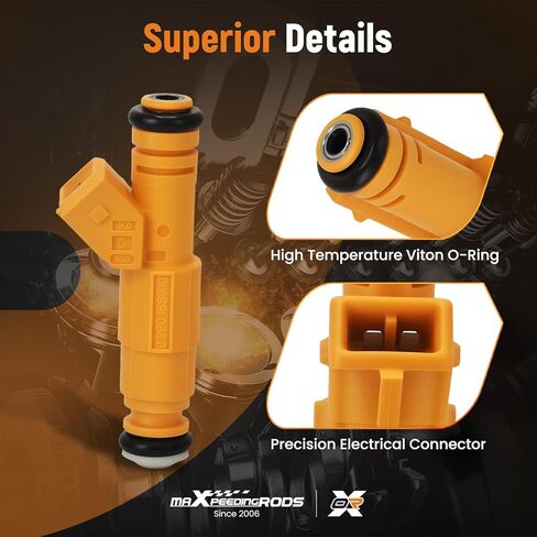 maXpeedingrods 4 Holes Fuel Injectors Set of 6 Fits for Jeep 4.0L Wrangler 1991-1998, Cherokee 1989-1998, Grand Cherokee 1993-1998, Comanche 1987-1991 Engine Injector 0280155710 0280155700 in Saudi Arabia