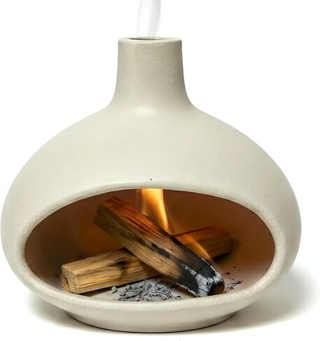 Terracotta Palo Santo Holder – Mini Chiminea Style Incense Burner for Yoga & Meditation Spaces (Dark Brown) in Saudi Arabia