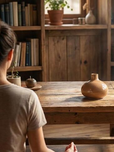 Terracotta Palo Santo Holder – Mini Chiminea Style Incense Burner for Yoga & Meditation Spaces (Dark Brown) in Saudi Arabia