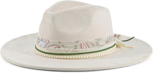 Brim Fedora Hat for Men Women Felt Handmade Boho Western Suede Panama Hats M-L in Saudi Arabia