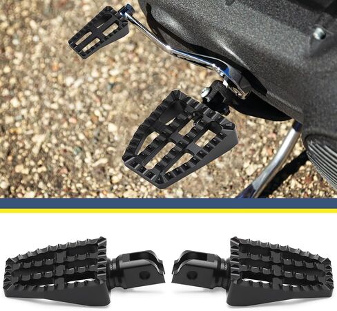 أوتاد قدم الدراجة النارية MX دواسات قدم أمامية تناسب Harley 2018-2025 Softail Street Bob 114 FXBB Fat Bob Low Rider S Breakout Fat Boy FXLRST FLSB FXLRS FLHSC (أسود) in Kuwait