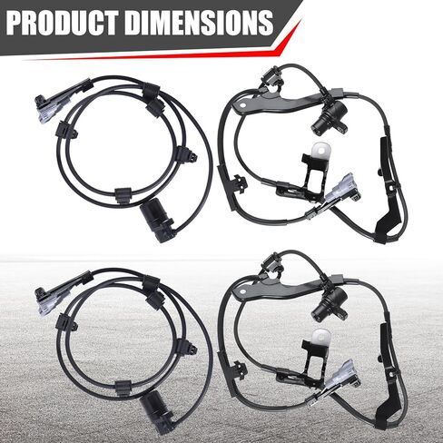 4Pcs ABS Wheel Speed Sensor Fit for 2001-2007 for Toyota Sequoia Rear Left Rear Right Front Left Front Right ABS Sensors Replace 895420C010 895430C010 895450C010 895460C010 in Kuwait