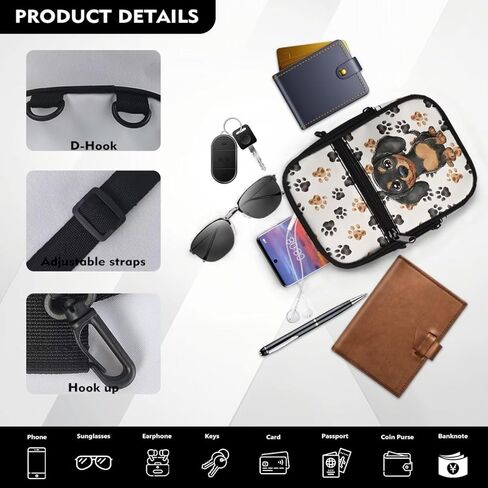 Mini Crossbody Shoulder Sling Bag Multi-Function Travel Pouch Bag Lightweight Stylish Cellphone Purse Wallet in Kuwait