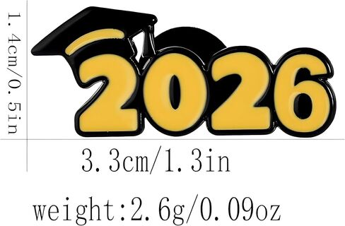 8pcs 2026 Graduation Cap Enamel Pin, Class of 2026 Alloy Lapel Pin, Graduation Congratulation Commemorative Badge in Saudi Arabia