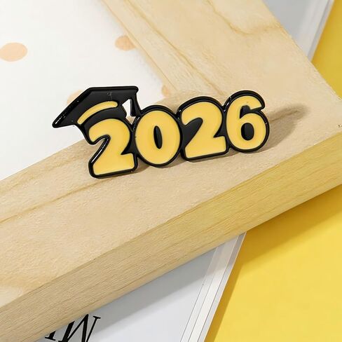 8pcs 2026 Graduation Cap Enamel Pin, Class of 2026 Alloy Lapel Pin, Graduation Congratulation Commemorative Badge in Saudi Arabia