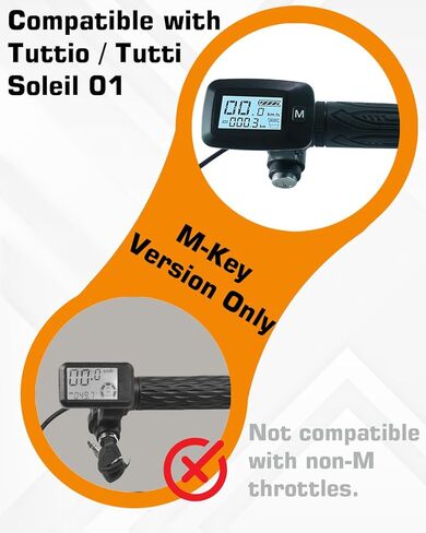 Electric Bike Throttle, M-Key Version with Integrated Display 48V with Left-Hand Grip Only Compatible with Tutto Tutti Soleil 01 Electric Motorcycle in Kuwait
