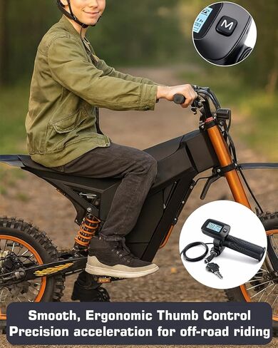 Electric Bike Throttle, M-Key Version with Integrated Display 48V with Left-Hand Grip Only Compatible with Tutto Tutti Soleil 01 Electric Motorcycle in Kuwait