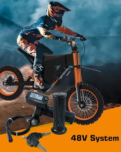 Electric Bike Throttle, M-Key Version with Integrated Display 48V with Left-Hand Grip Only Compatible with Tutto Tutti Soleil 01 Electric Motorcycle in Kuwait