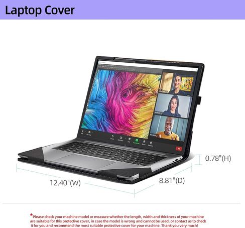 Laptop Case Cover for HP ZBook Firefly 14 G11 14" Mobile Workstation Notebook Sleeve Computer Bag Protective PU Leather Shell (Gray) in Saudi Arabia
