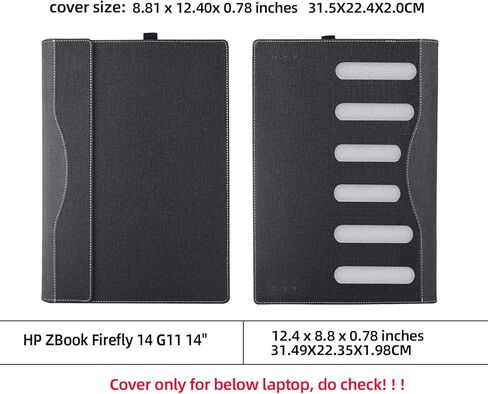 Laptop Case Cover for HP ZBook Firefly 14 G11 14" Mobile Workstation Notebook Sleeve Computer Bag Protective PU Leather Shell (Gray) in Saudi Arabia
