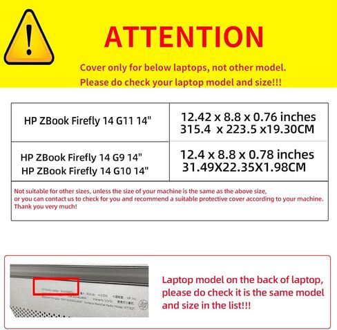 Laptop Case Cover for HP ZBook Firefly 14 G11 14" Mobile Workstation Notebook Sleeve Computer Bag Protective PU Leather Shell (Gray) in Saudi Arabia