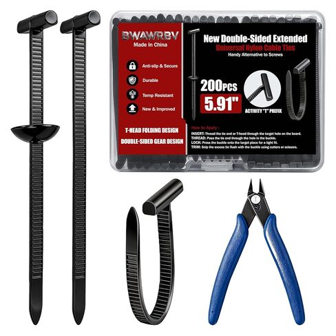 5.91IN New Upgrade Nylon Universal Cable Tie Buckle – Double-Sided Design,Extended Length, Heavy-Duty Zip Tie Clips for Car Fender, Bumper, Trunk Liner, Mudguard & Automotive Fastener Repair (100PCS) in Saudi Arabia