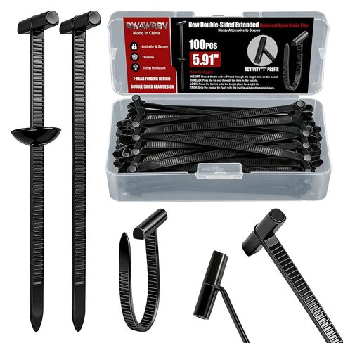 5.91IN New Upgrade Nylon Universal Cable Tie Buckle – Double-Sided Design,Extended Length, Heavy-Duty Zip Tie Clips for Car Fender, Bumper, Trunk Liner, Mudguard & Automotive Fastener Repair (100PCS) in Saudi Arabia