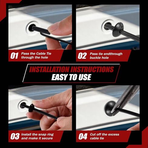 5.91IN New Upgrade Nylon Universal Cable Tie Buckle – Double-Sided Design,Extended Length, Heavy-Duty Zip Tie Clips for Car Fender, Bumper, Trunk Liner, Mudguard & Automotive Fastener Repair (100PCS) in Saudi Arabia