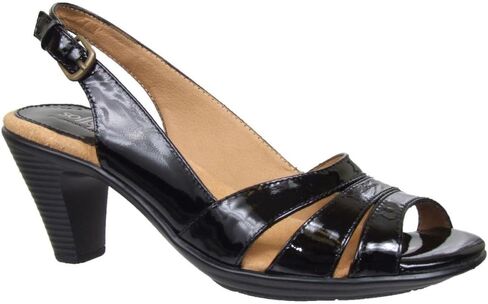 Comfortiva® Neima - Soft Spots Sandals for Women – Smooth Lining – Slingback Strap – Hand-Painted Sleek Heels Black Velvet Sheep Nappa 10 N (AA) in Saudi Arabia