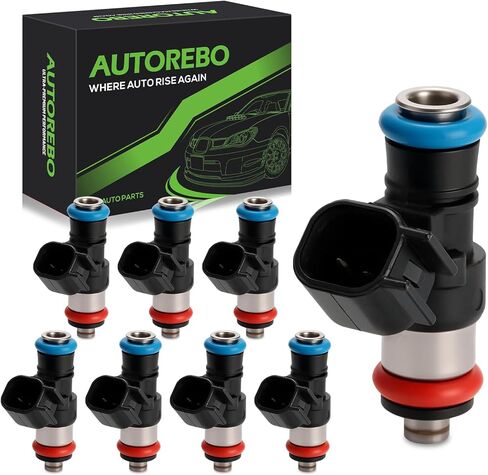 مجموعة حاقنات الوقود مكونة من 8 قطع متوافقة مع شيفروليه كامارو كورفيت SS بونتياك G8، 6.2L 7.0L V8# 0280158051 62647 800-2024N 217-2425 832-11220 4G2041 FJ988 12576341,2008 2009 2010 2011 2012 2013-2017 in Kuwait