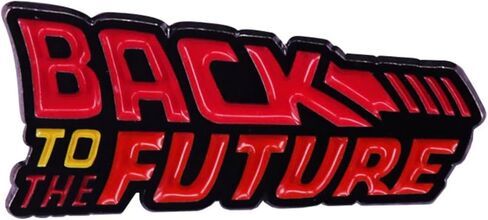 Back to the Future Title Logo Marty McFly Doc Brown DeLorean 80s Movie 1.2" Enamel Pin Badge in Saudi Arabia
