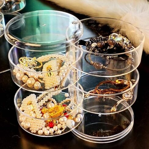 Jewelry Box Clear Acrylic Jewelry Box Rotating Jewelry Case Protable Jewelry Organizer Box For Women Jewelry Storage Box Display Stand exquisite in Saudi Arabia