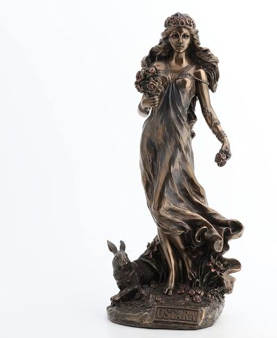 10.38 Inch Ostara - Germanic Goddess of Easter Cold Cast Bronze Statue in Saudi Arabia