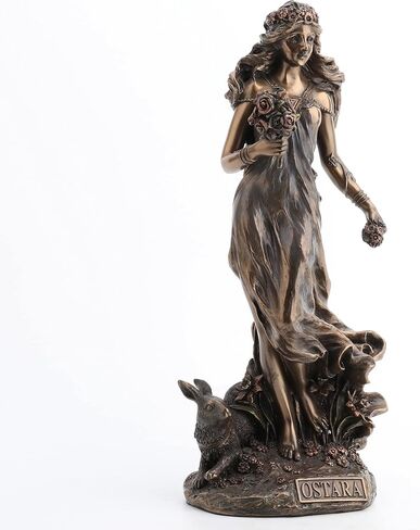 10.38 Inch Ostara - Germanic Goddess of Easter Cold Cast Bronze Statue in Saudi Arabia