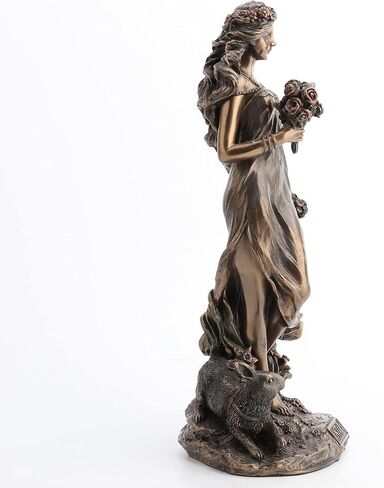 10.38 Inch Ostara - Germanic Goddess of Easter Cold Cast Bronze Statue in Saudi Arabia