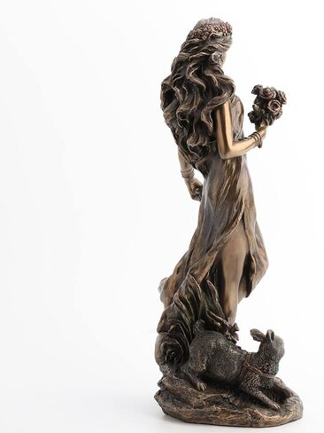 10.38 Inch Ostara - Germanic Goddess of Easter Cold Cast Bronze Statue in Saudi Arabia