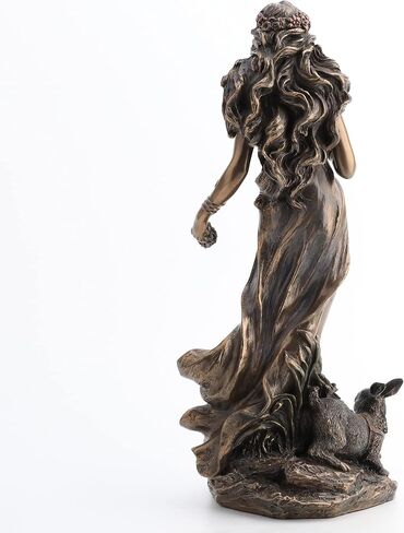 10.38 Inch Ostara - Germanic Goddess of Easter Cold Cast Bronze Statue in Saudi Arabia