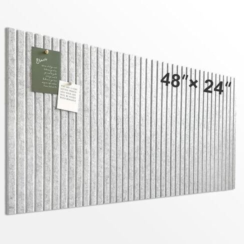 Large Cork Board for Office, 8 Pack Felt Wall Tiles with Slat Wall Paneling and Safe Removable Adhesive Tabs, Felt Bulletin Board Pin Board Cork Boards for Walls - Tan in Saudi Arabia