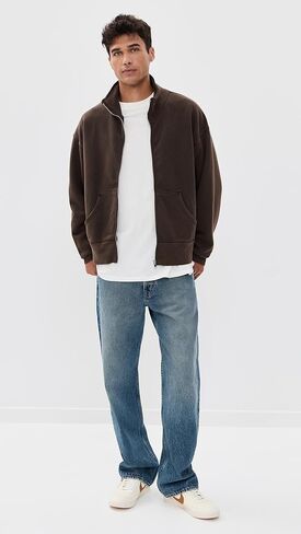 Asher Men's French Terry Full Zip Sweatshirt in Saudi Arabia