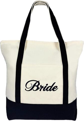 Bride Tote Bag Canvas Handbag Shoulder Bag Bridal Shower Gifts for Bride to be Wedding Engagement Honeymoon Travel in Saudi Arabia