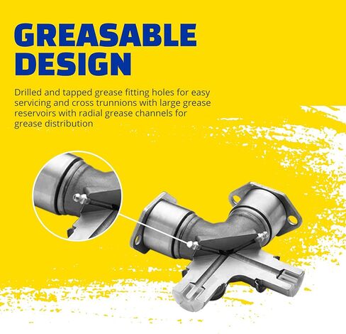 MOOG 560 Greaseable Premium Universal Joint for Ford & IH Trucks; Allis-Chalmers, Austin-Western, Case, Euclid, Galion, Grove, Hyster, IH, Michigan, Terex & Wabco Off-highway Equipment (6C - 4 LWT) in Saudi Arabia