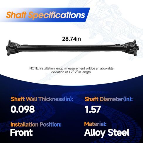 Front Drive Shaft Prop Shaft Driveshaft Assembly [AWD, Automatic] Fit for BMW 528i 535i 550i GT 640i 650i Gran Coupe, 740Li 750i 750Li Alpina B6 B7 B7L xDrive Replace# 26208628043 in Saudi Arabia