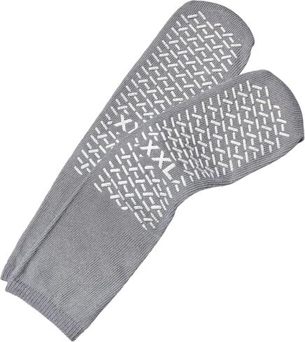 جوارب PrimeMed XX-Large Slip Stop Single Tread (6 أزواج) (رمادي) in Kuwait