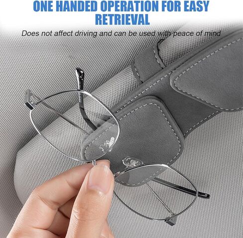 Sunglass Holder for Car Visor, Magnetic Auto Sun Visor Eyeglasses Ticket Card Double Clip, Vehicle Interior Glasses Hanger Organizer Accessories, Universal for SUV Sedan Truck(Black) in Saudi Arabia
