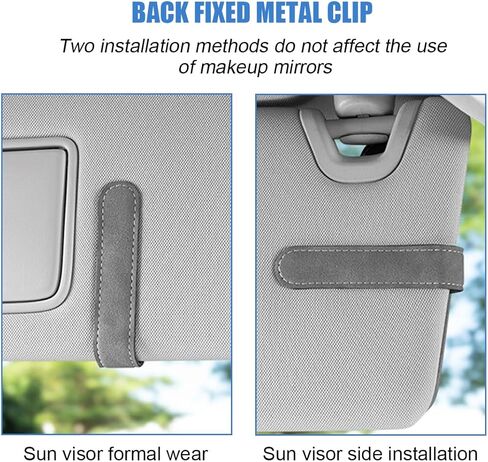Sunglass Holder for Car Visor, Magnetic Auto Sun Visor Eyeglasses Ticket Card Double Clip, Vehicle Interior Glasses Hanger Organizer Accessories, Universal for SUV Sedan Truck(Black) in Saudi Arabia