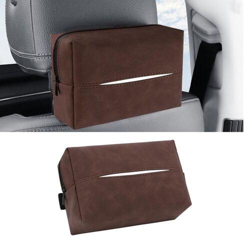 حامل مناديل السيارة، غطاء صندوق مناديل جلدي للمقعد الخلفي للسيارة، حامل مناديل حاجب، حامل مناديل للسيارة، حامل مناديل السيارة، صندوق مناديل السيارة، موزع مناديل حاجب السيارة، ملحقات السيارة (رمادي) in Kuwait