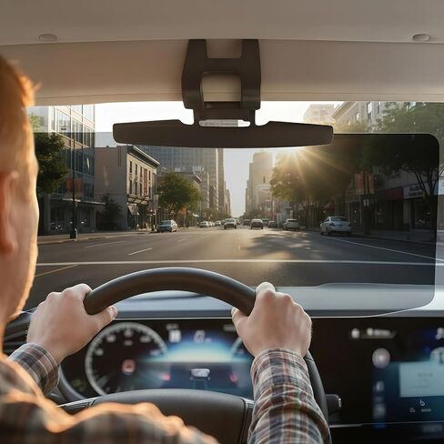 موسع حاجب الشمس المحسن للسيارات، امتداد حاجب السيارة المستقطب الأكبر المضاد للوهج، مانع أشعة الشمس العالمي للسيارة يحمي من الأشعة فوق البنفسجية والعمى الثلجي، عدسة كمبيوتر محسنة لسيارات الدفع الرباعي والشاحنات in Kuwait