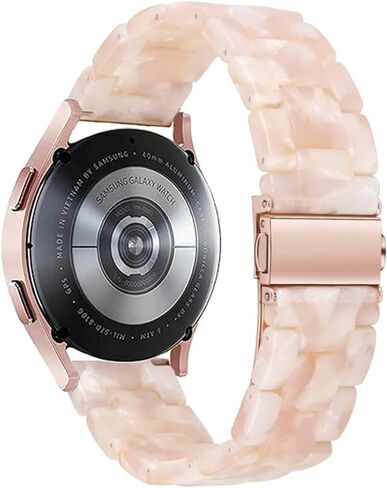 سوار من الراتنج متوافق مع ساعة Samsung Galaxy Watch 7/FE/6/5/4 44 مم/40 مم، كلاسيكي 6 47 مم/43 مم، 5 Pro 45 مم، 4 كلاسيكي 46 مم/42 مم، 3 41 مم، نشط 1/2 44 مم/40 مم، أزياء النساء والرجال معصمه سوار حزام in Kuwait