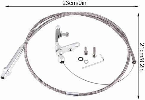 TH350 Kickdown Cable, Silver Stainless Steel Braided Cable TH350 Rebuild Kit, Transmission Shift Cable Compatible with Automotive 350 TH350 Transmission in Saudi Arabia