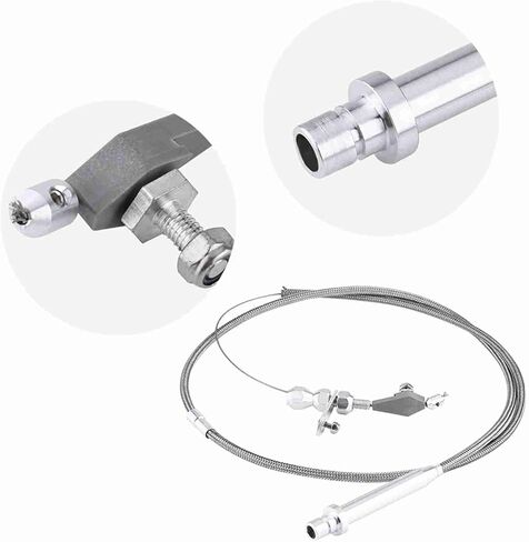 TH350 Kickdown Cable, Silver Stainless Steel Braided Cable TH350 Rebuild Kit, Transmission Shift Cable Compatible with Automotive 350 TH350 Transmission in Saudi Arabia